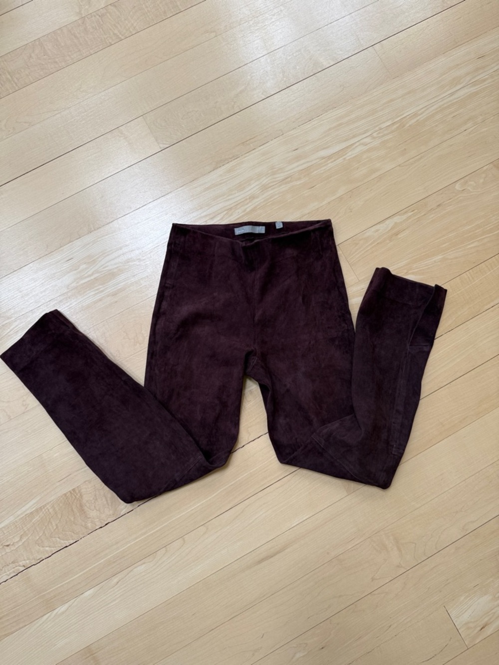 Vince lab leather cropped pants